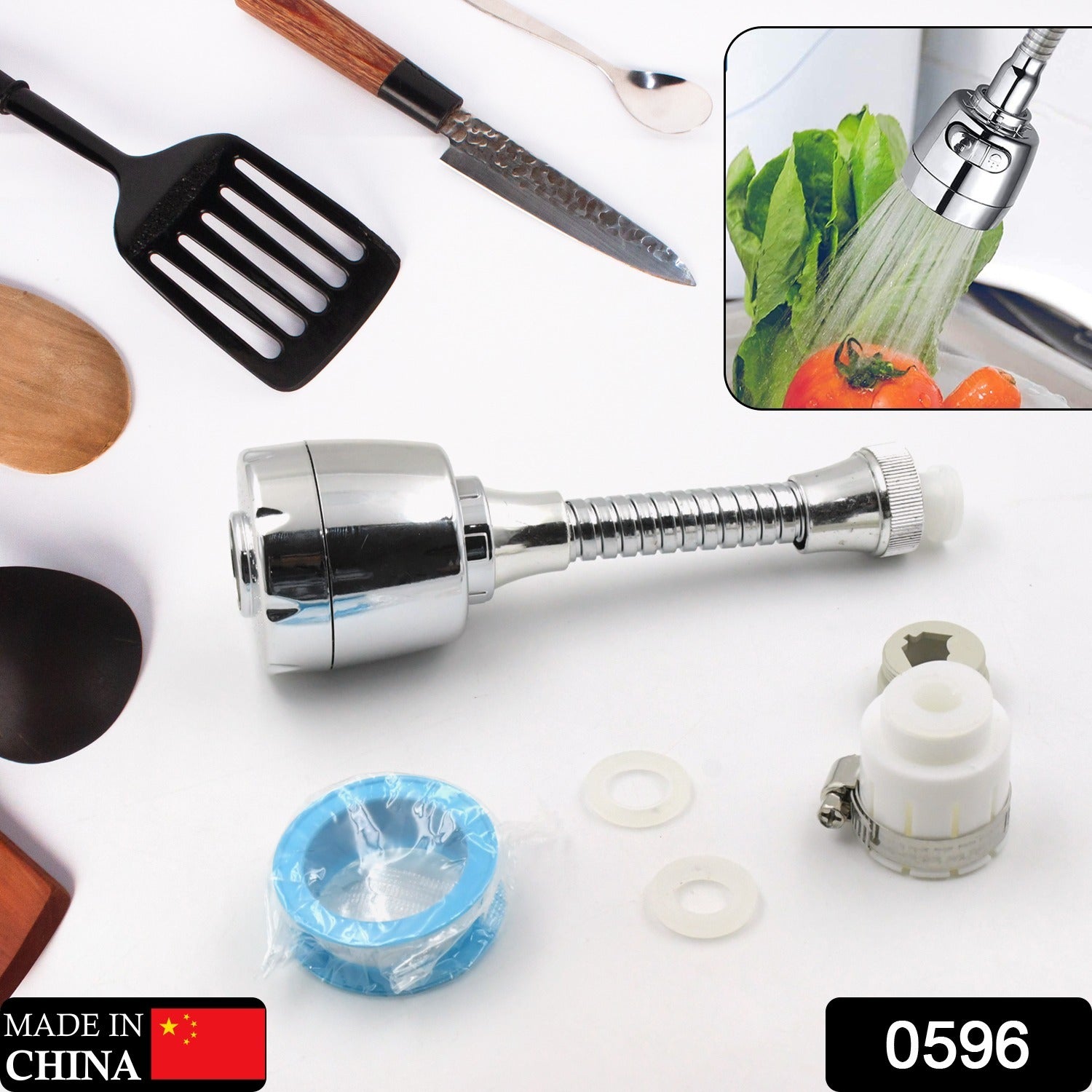 0596 Faucet Sprayer Attachment Jaywayne Kitchen Faucet Sprayer Movable Kitchen Faucet Head 360° Rotatable Anti -Splash Tap Booster Shower and Water Saving Faucet for Kitchen (1 Pc) 0596 Faucet Sprayer Attachment Jaywayne Kitchen Faucet Sprayer Movable Kitchen Faucet Head 360° Rotatable Anti -Splash Tap Booster Shower and Water Saving Faucet for Kitchen (1 Pc)